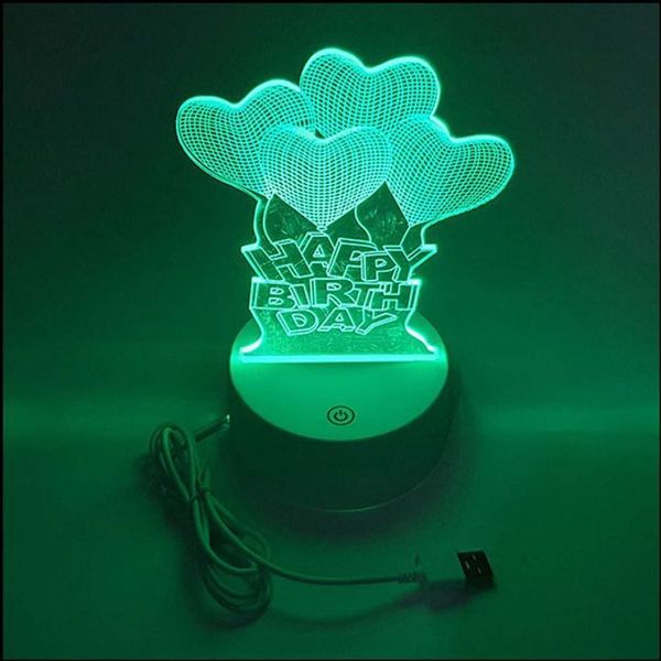입체 LED 등 해피버스데이 생일축하해(WFI6HG7)