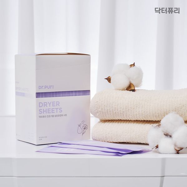 건조기용 섬유유연제시트 40매 화이트미스트 개별포장