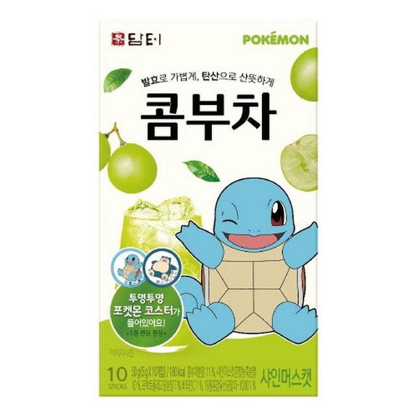 담터 포켓몬 콤부차 샤인머스캣 10스틱/음료 녹차