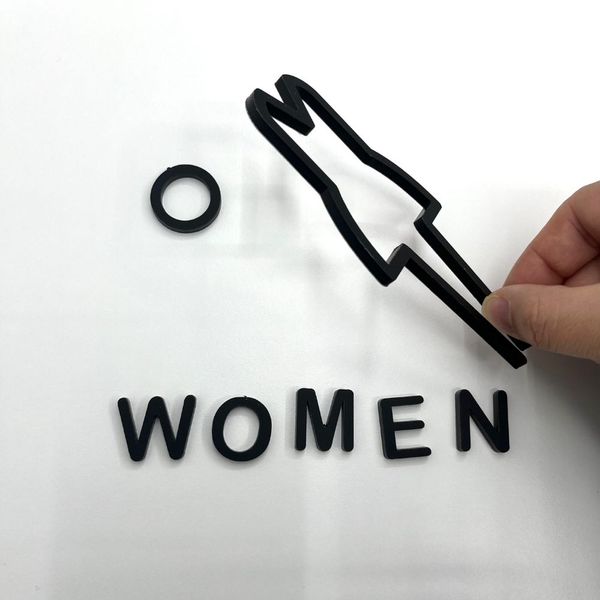 화장실 탈의실 표지판 여자 블랙(WFJY4Q9)