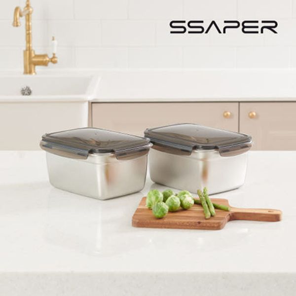셰퍼 모노락 스텐 밀폐용기 2종 세트(2800ml*2ea)