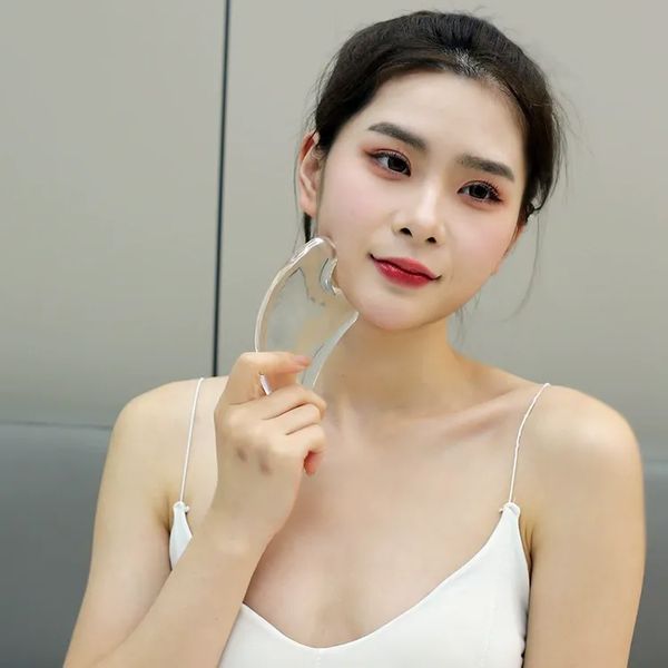 괄사마사지기 투명 크리스탈 전신 바디 얼굴 경락