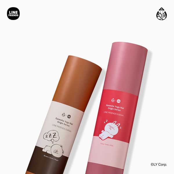 가네샤요가매트 라인프렌즈 에디션 브라운 6mm