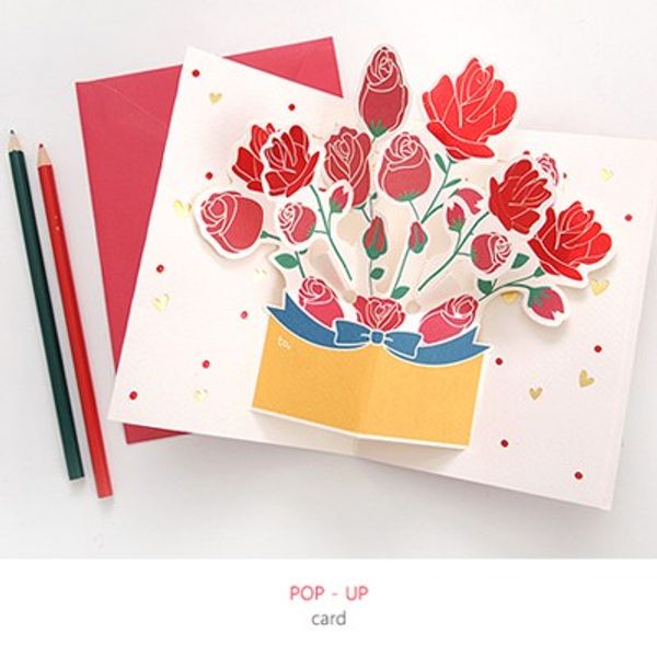 POP-UP 메세지카드-장미