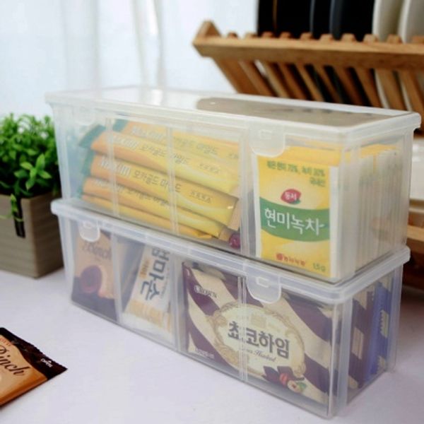 투명 티백 커피 탕비실 보관 정리 박스