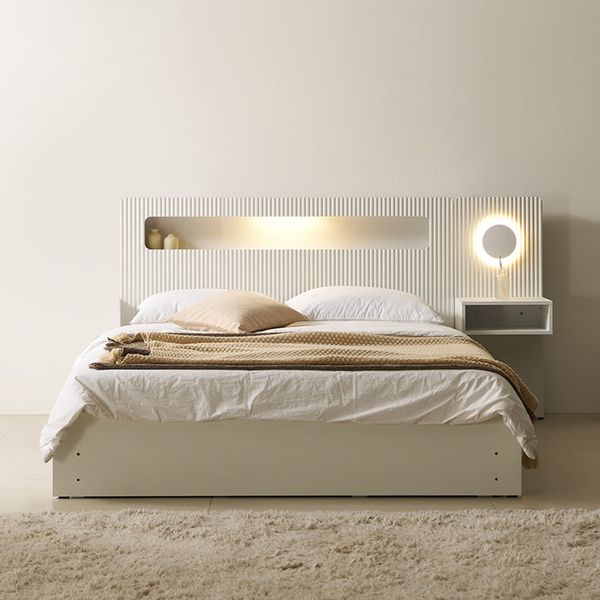 호텔라인 서랍 LED 침대 Q (포켓매트,협탁1개) KC821
