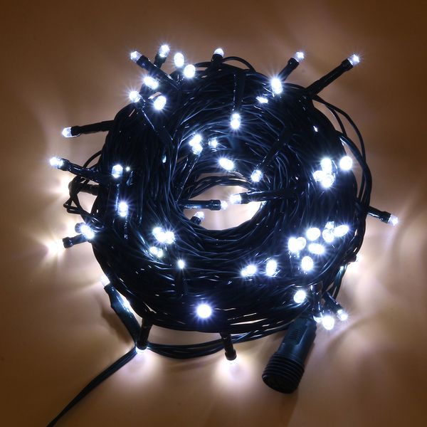 [도토로] 50구 녹색선 LED 백색 전구(5M) (전원잭포함