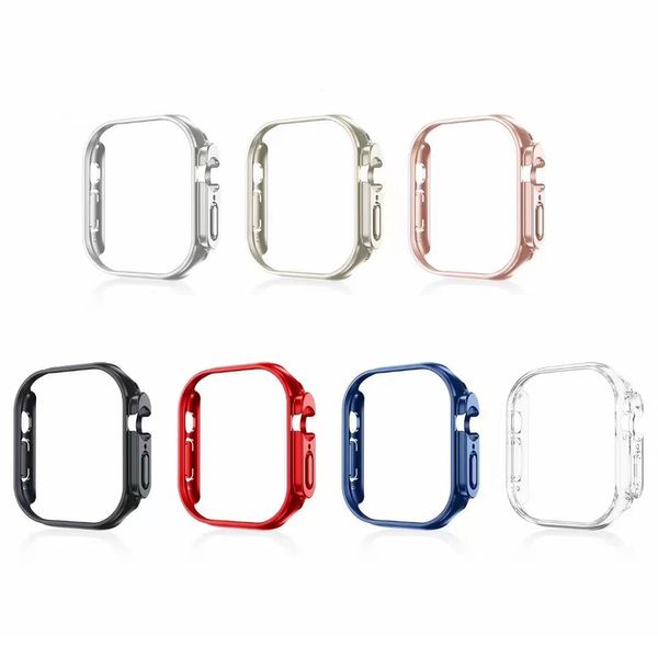 애플워치 울트라 49MM 컬러 투명 베젤링 하드 케이스