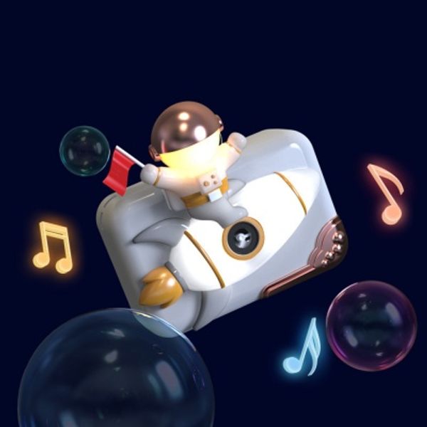 로켓 우주인 뮤직 라이트 비눗방울 버블 머신 장난감
