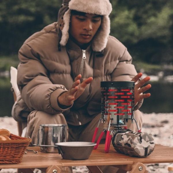 야외 캠핑 휴대용 미니 가스온풍기 가스난로 히터
