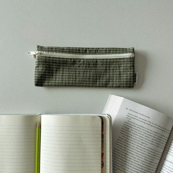 Pencil Pouch - Green Check [008]