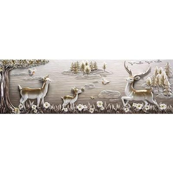 사슴 (3D)(원형) 보석십자수 65x200