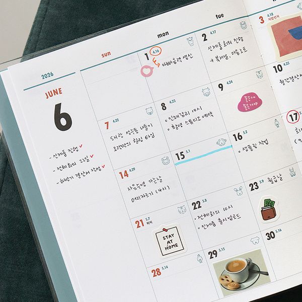 2026 루나 음력 위클리 다이어리 (날짜형 절기 주간)