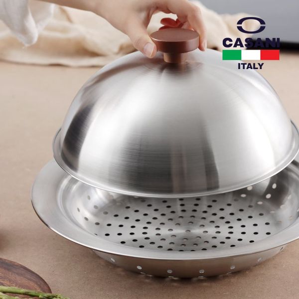 까사니 스텐 돔 스티머 찜판 뚜껑 24-28cm