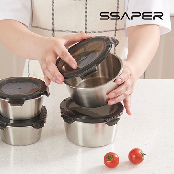 셰퍼 모노락 스텐 밀폐용기 5종세트(350ml*3+550ml*2)