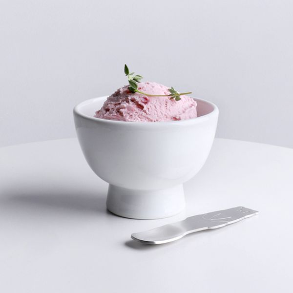 늘 설화 국산 물레 백자  굽 아이스크림잔 260ml 1p