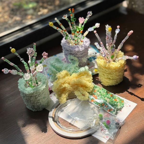 비즈 식물 플랜트 만들기 DIY 키트 화분 공예 재료