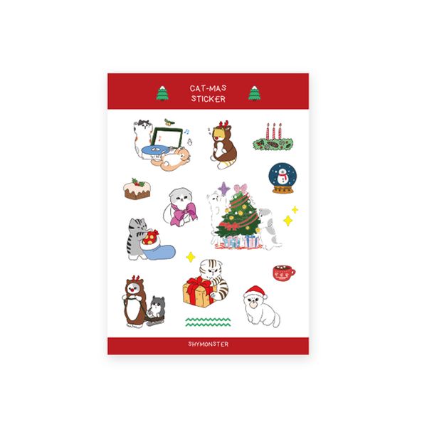 Cat-Mas Sticker 크리스마스 캣 스티커