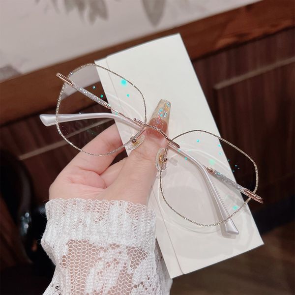 가벼운 큐빅 펄 얇은 슬림테 고급 안경 패션 렌즈