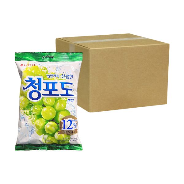 롯데 청포도캔디 323g 6개 (한 박스)