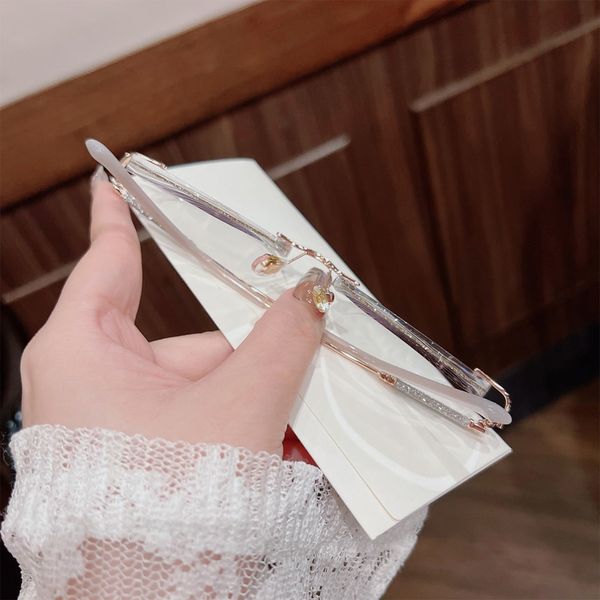 가벼운 큐빅 펄 얇은 슬림테 고급 안경 패션 렌즈