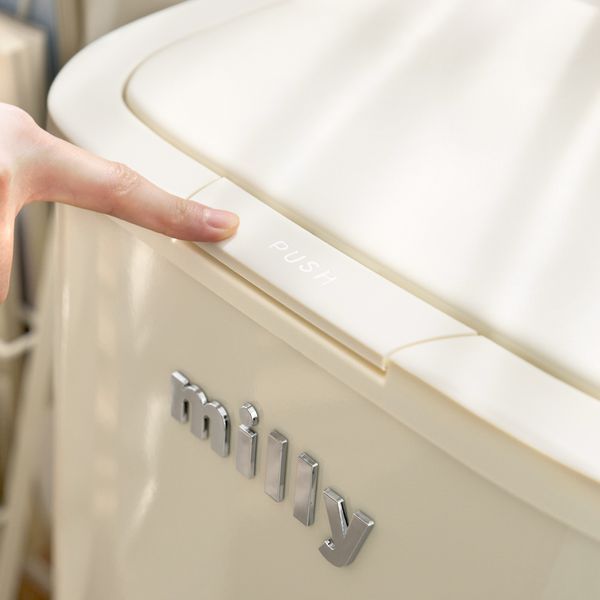 밀리 이동식 푸쉬형 휴지통 35L