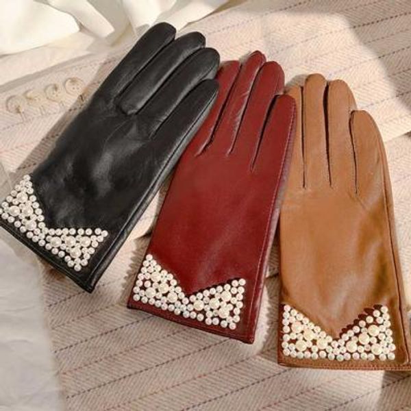 WINTER Woman leather  포인트 장갑 3color CH1669980