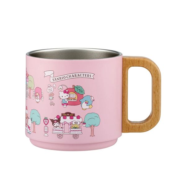 산리오캐릭터즈 나무 손잡이 스텐머그(H700088)