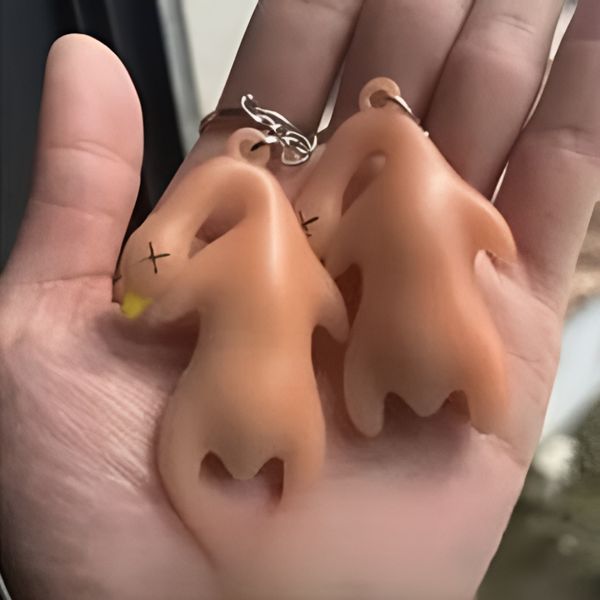 형광 오리 자외선 색변화 키링 감성 야광 키홀더 가꾸
