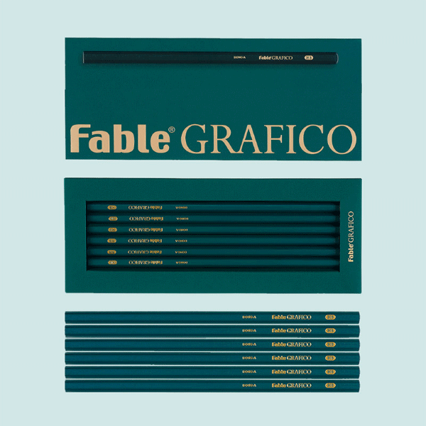 [Fable GRAFICO] 필사 그린연필 6본세트 (B/HB택) 
