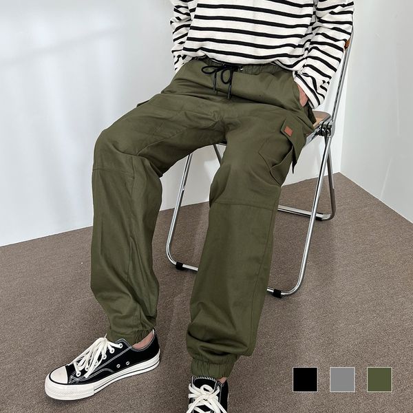 벤타이 남자 솔리드 카고 조거 바지 데일리 남성 바지
