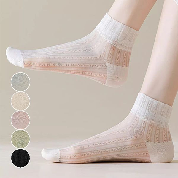 디레닉 여름 시스루 메쉬 망사 양말 5color