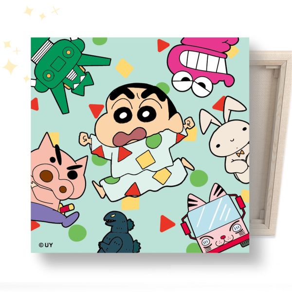 짱구의 파자마 놀이 보석십자수 캔버스 25x25cm