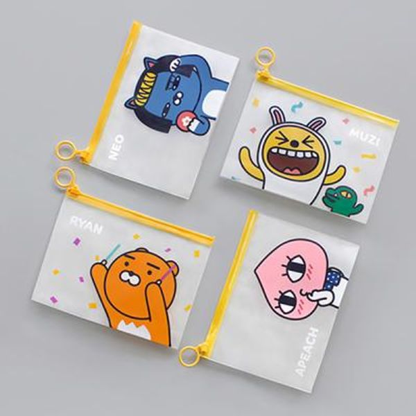 카카오프렌즈 납작 파우치 4종