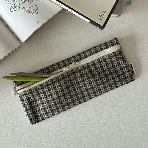 Pencil Pouch - Black Check [008]