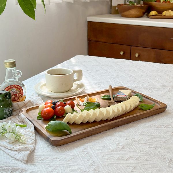 Holin 아카시아 통원목 수제 직사각플레이트 (특대)