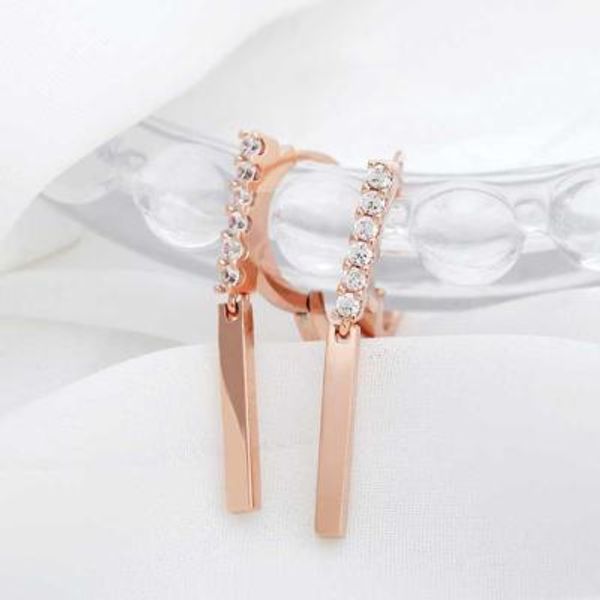 Zgel 14K 금침 rose gold 큐빅 스틱 원터치링