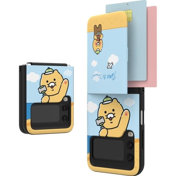 갤럭시 Z플립4 카카오프렌즈 춘식이 마그네틱 카드 케