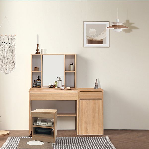 화사한 80cm 수납거울 화장대 스툴포함 U323R(착불)