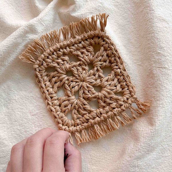 우붓 코스터 코바늘 컵받침 뜨기 DIY 초보 뜨개 키트 
