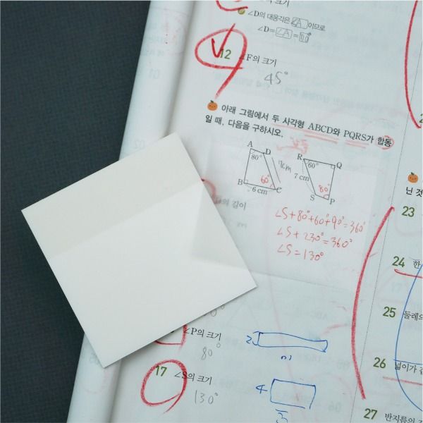 클리어 메모지 메모시트 50매