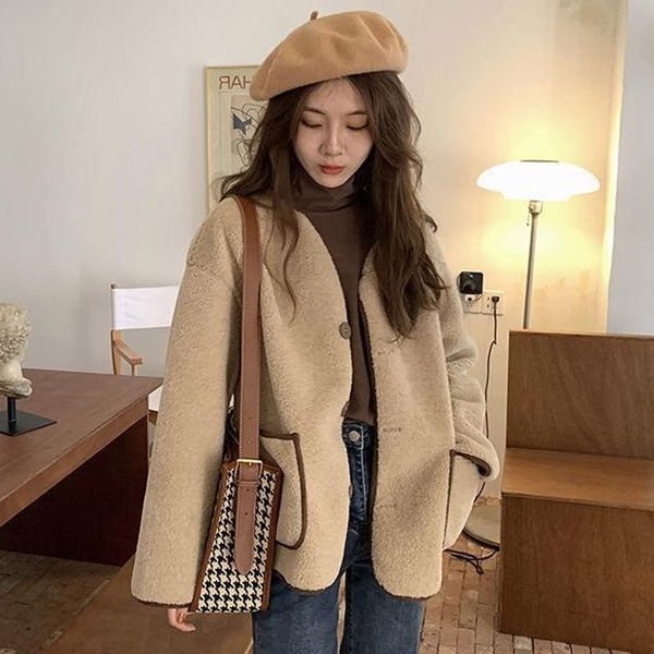 디패슨 포켓 양털 자켓 여성 아우터 캐주얼