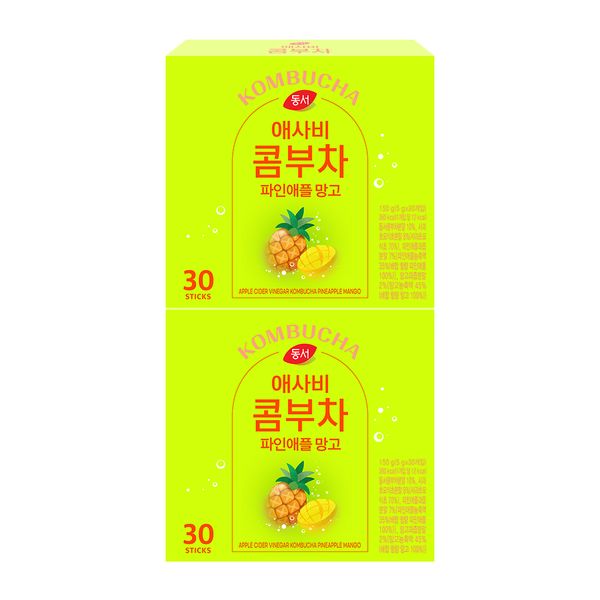 동서 애사비 콤부차 파인애플 망고 60T