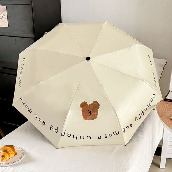 루베르 곰돌이 자외선 차단 미니 자동 양우산