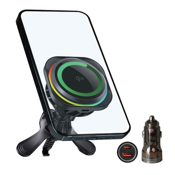 Qi2 고속충전 차량용 무선충전기 거치대 NV225/NV226