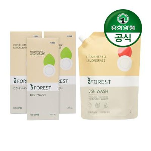 아름다운세제 에이포레 fresh herb(박스)1455ml+1000m