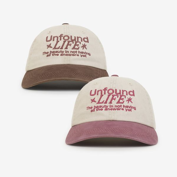 Unfound Life 투톤 워싱 볼캡 2color