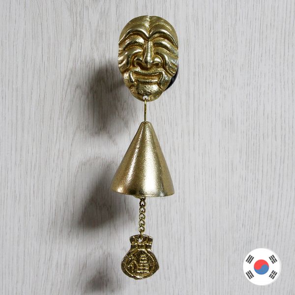 양반 하회탈 황동주물 현관문종 도어벨 HDB-1161