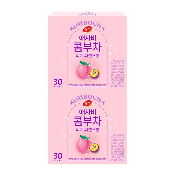 동서 애사비 콤부차 피치 패션프룻 60T