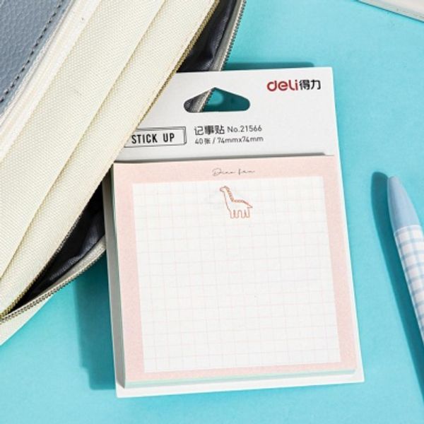 델리 스틱업 공룡친구들 모눈 4종 점착메모지 접착식